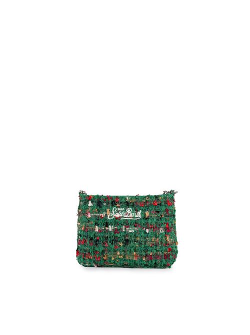 Pochette Parisienne in tweed verde Mc2 Saint Barth | PARISIENNE MINI W00395G TWEED 51 EMB